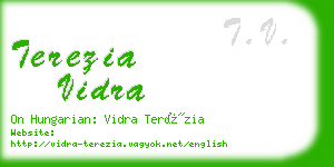 terezia vidra business card